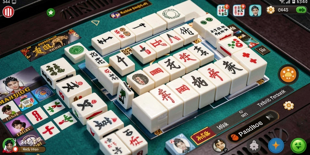 Tampilan gameplay Mahjong yang seru dan menantang di 3446.