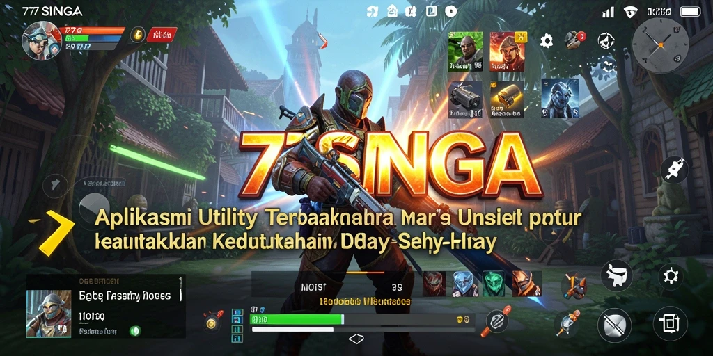 Tampilan antarmuka utama aplikasi 77SINGA yang intuitif.