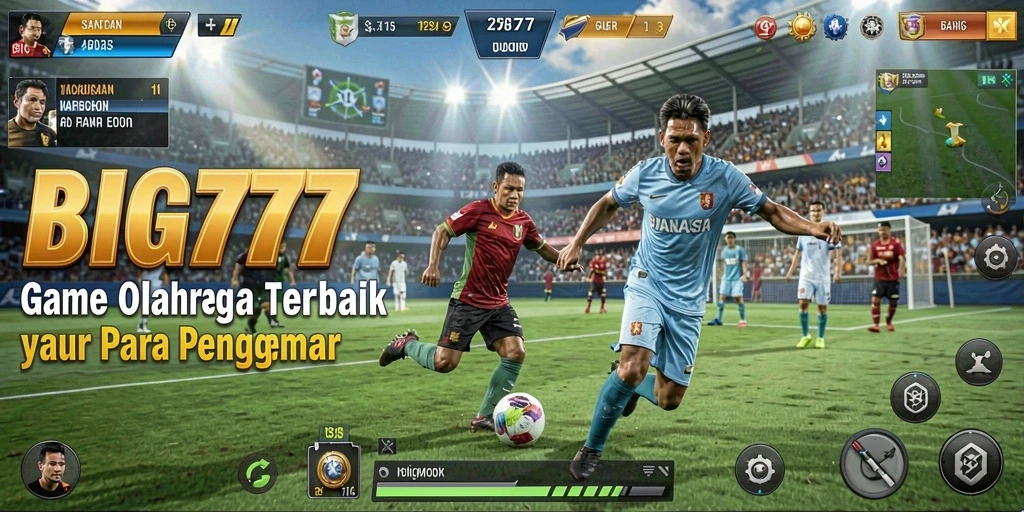Tampilan gameplay utama <strong>BIG777</strong> yang menarik dan penuh aksi olahraga.