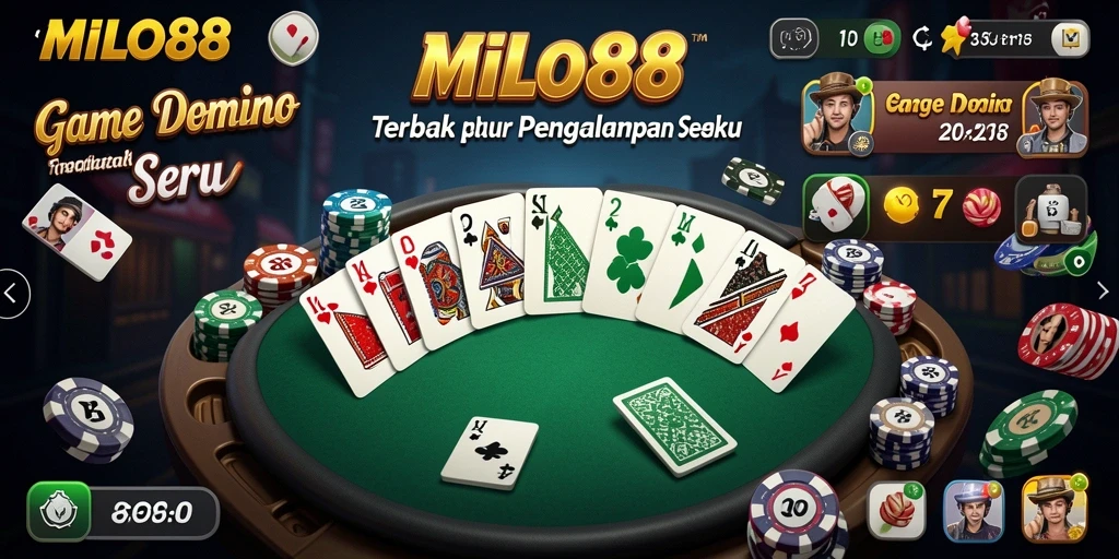 Tampilan menarik dari gameplay Domino di MILO88.