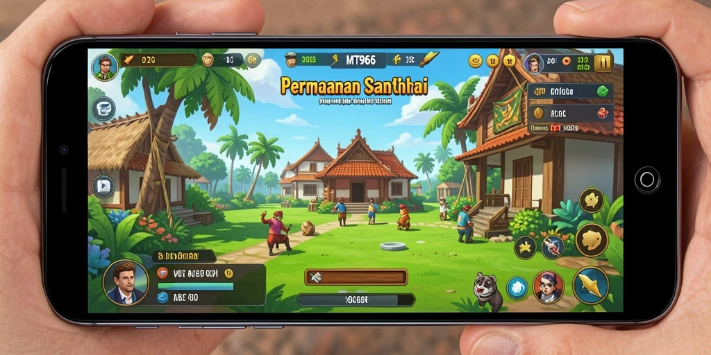 Tampilan screenshot utama menunjukkan gameplay yang santai dan menyenangkan.