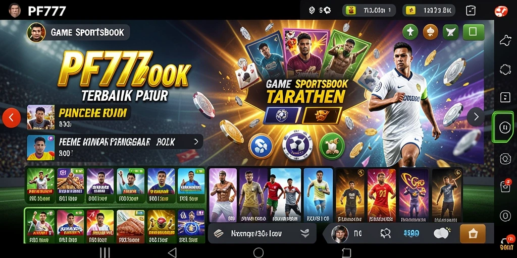 Tampilan utama PF777 dengan gameplay menarik dalam taruhan olahraga.