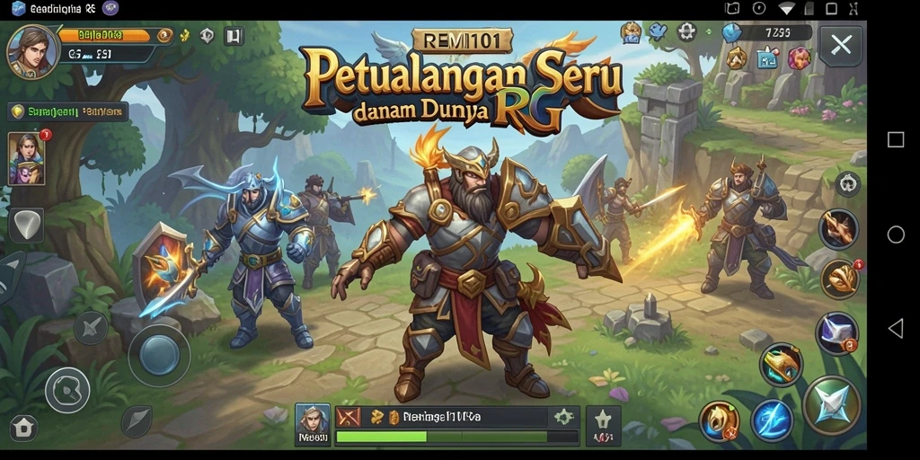 Tampilan gameplay REMI101 yang penuh aksi di dunia RPG.