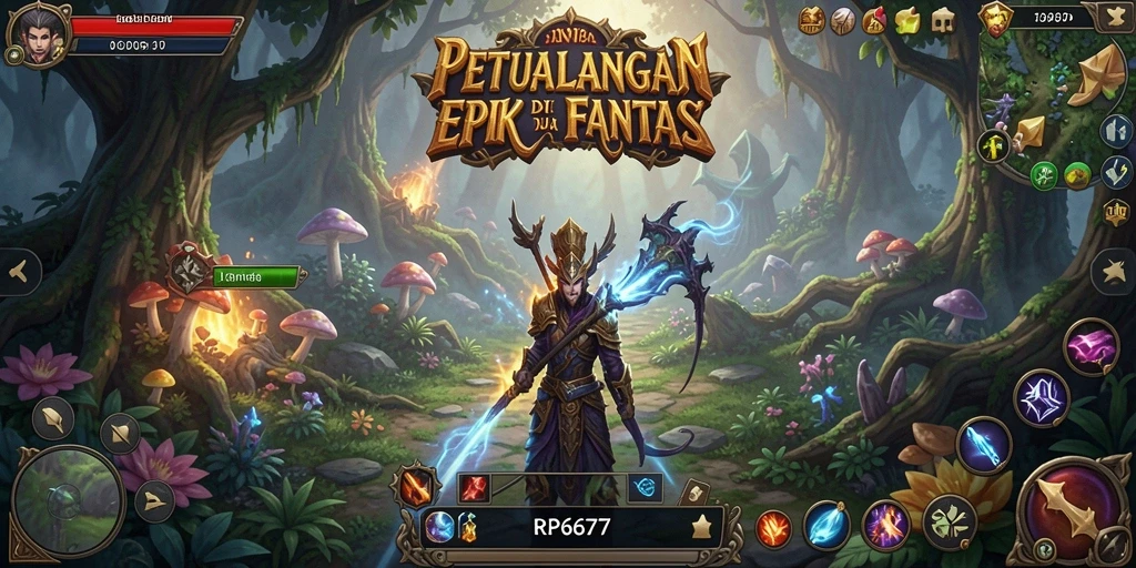 Tampilan gameplay yang memukau di dunia RPG.