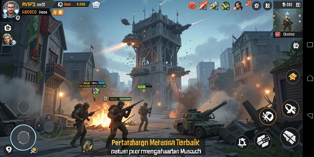 Tangkapan layar gameplay RVIP2 yang menarik dalam mode Tower Defense.