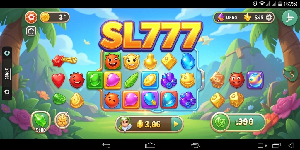 Gambaran gameplay Match-3 yang seru dan penuh warna.