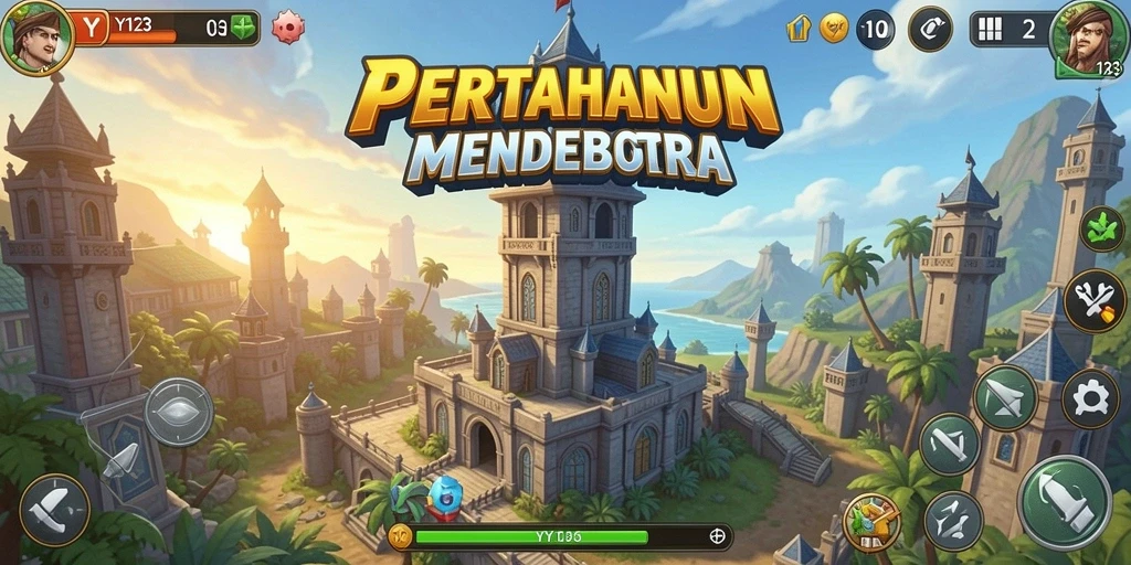 Tampilan gameplay YY123 yang seru dan mendebarkan saat bertahan dari serangan musuh.